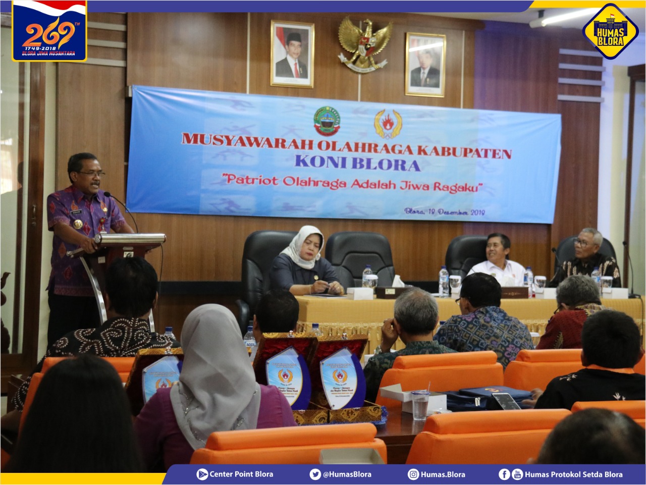 BUKA MUSORKAB KONI, BUPATI MINTA OLAHRAGA BLORA BANGKIT