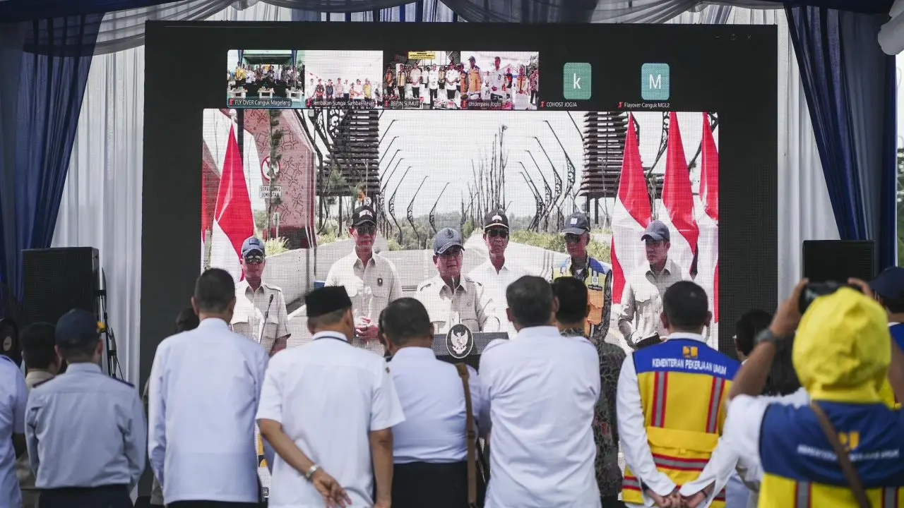 Presiden Prabowo Resmikan Flyover Canguk Kota Magelang