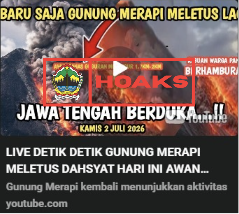 [HOAKS] Video Gunung Merapi Meletus Dahsyat