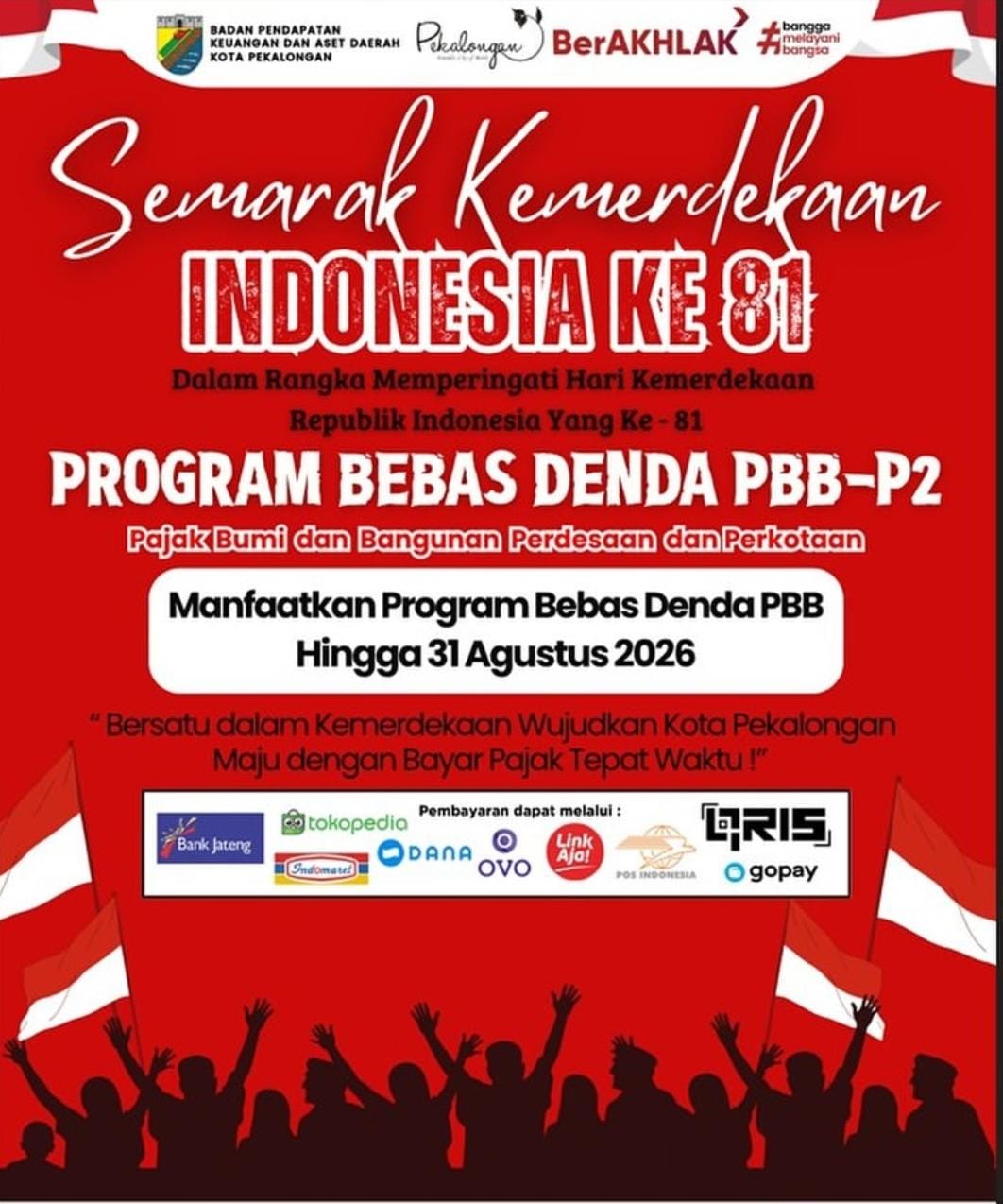 Pekalongan Bebaskan Denda PBB hingga Akhir Agustus 2026