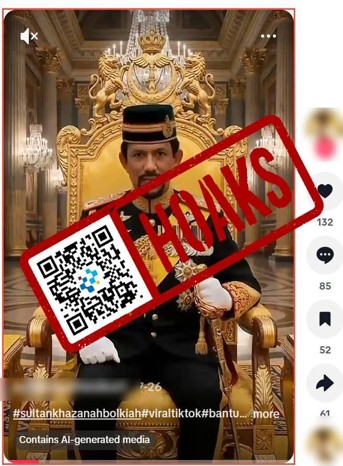 [HOAKS] Sultan Brunei Bagi-Bagi Dana Bantuan