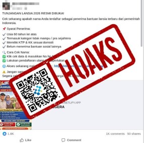 [HOAKS] Pendaftaran Tunjangan Lansia 2026