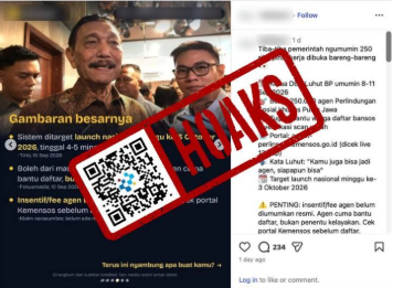 [HOAKS] Agen Perlinsos Mendapatkan Insentif