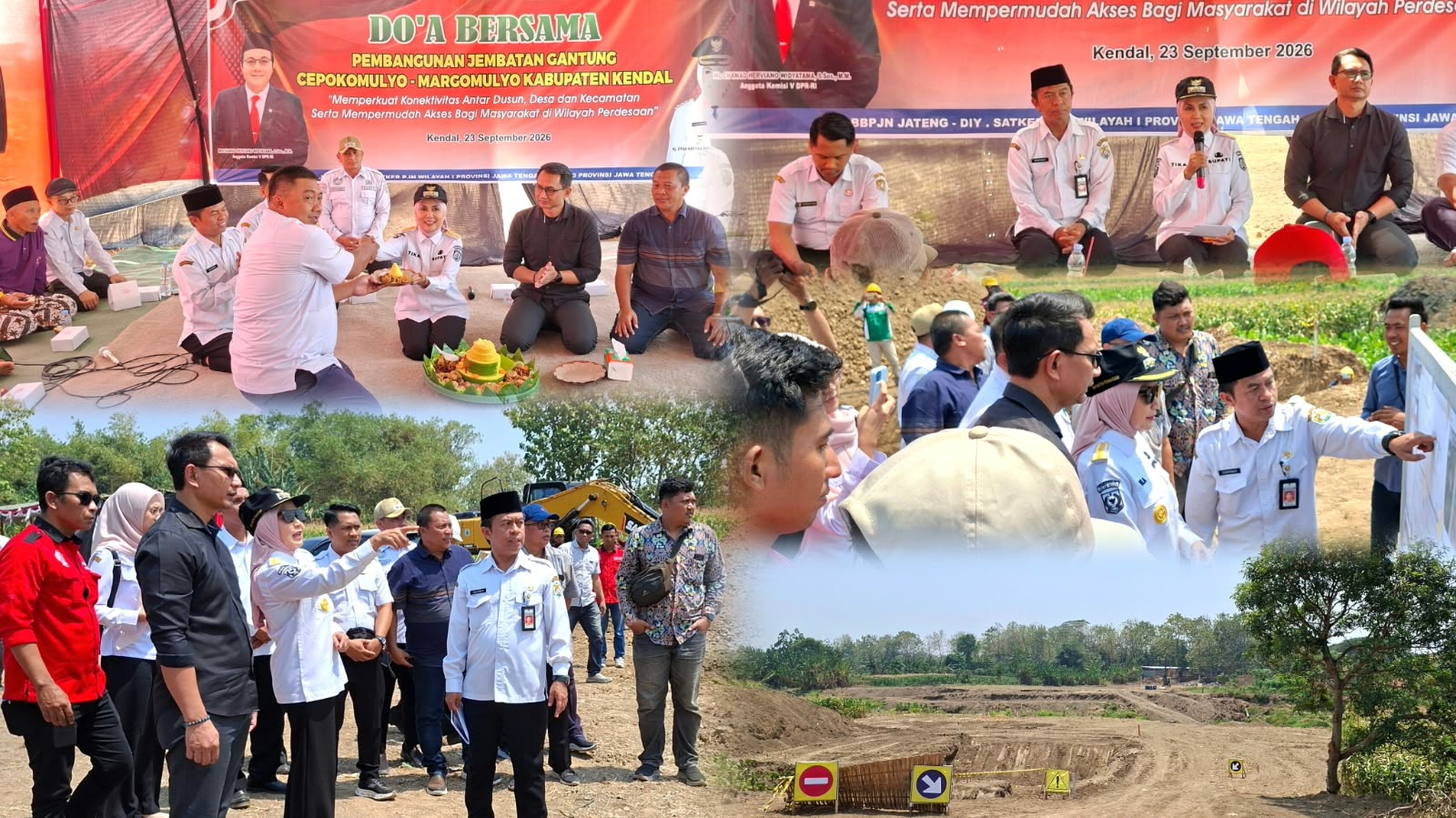Pembangunan Jembatan Gantung Cepokomulyo – Margomulyo Dimulai
