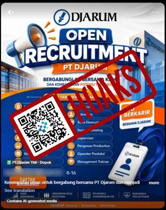 [HOAKS] Tautan Lowongan Kerja Djarum Group 2026