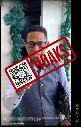 [HOAKS] Video Seorang Pria Mengaku Dapat Bantuan DAP dari Ketua PGI
