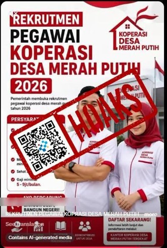 [HOAKS] Tautan Rekrutmen Pegawai Koperasi Merah Putih 2026